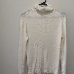 Elegant White Turtleneck Sweater